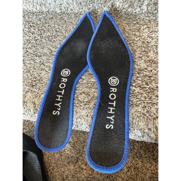 ROTHYS Size 8 Black Point Toe Ballet Flats Classic - Picture 8 of 10